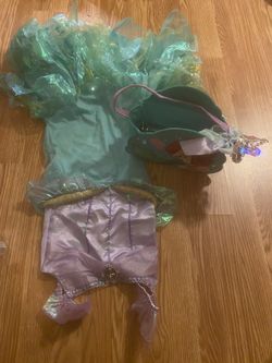 Girls Classic Ariel Costume And Accessory Kits Size 7/8