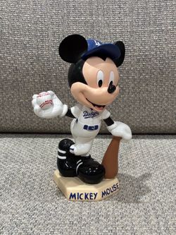 MLB Los Angeles Dodgers Disney Mickey Mouse At Bat Hand-Painted Bobblehead Doll (2002)