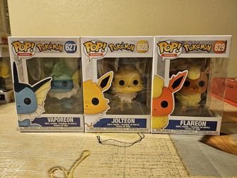 Funko Pop Pokemon Vaporeon Flareon Jolteon Excellent Condition Box