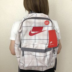 New Nike Backpack Gym Bag Travel Plaid