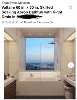 Soaking bathtub