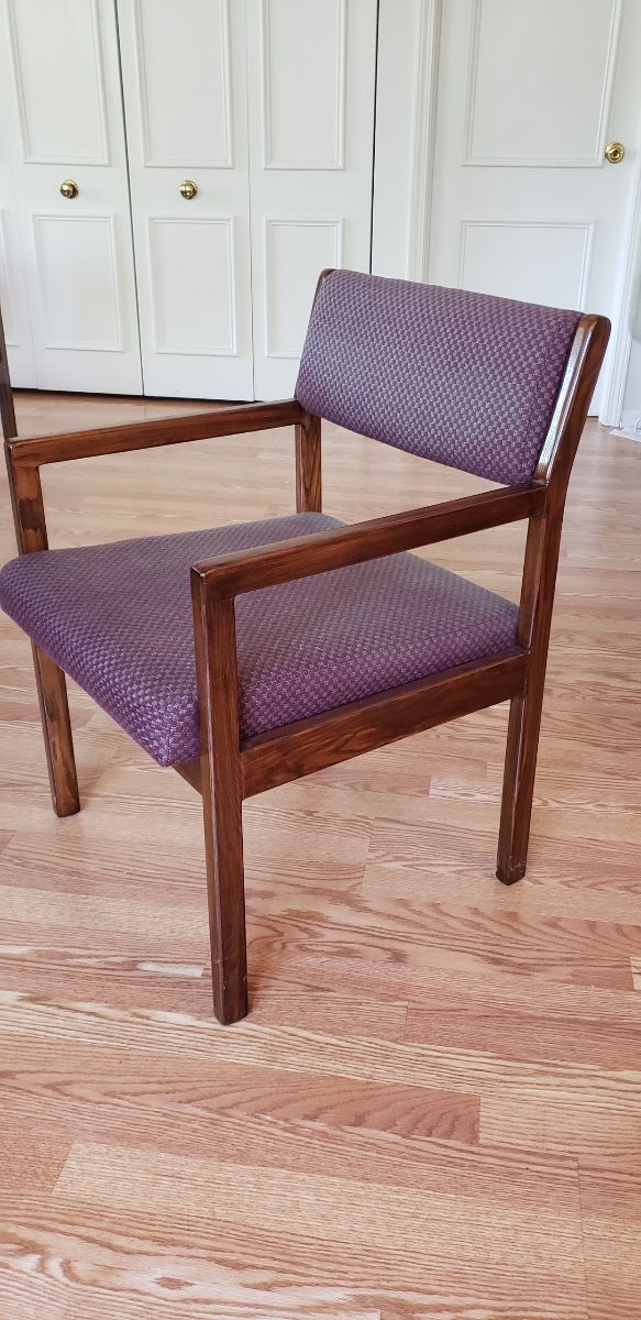 Oak Wood Padded Office Chair (6)