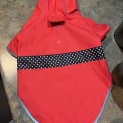 Reversible Dog Raincoat. Size Medium 