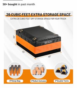 Pickup truck bed bag storage