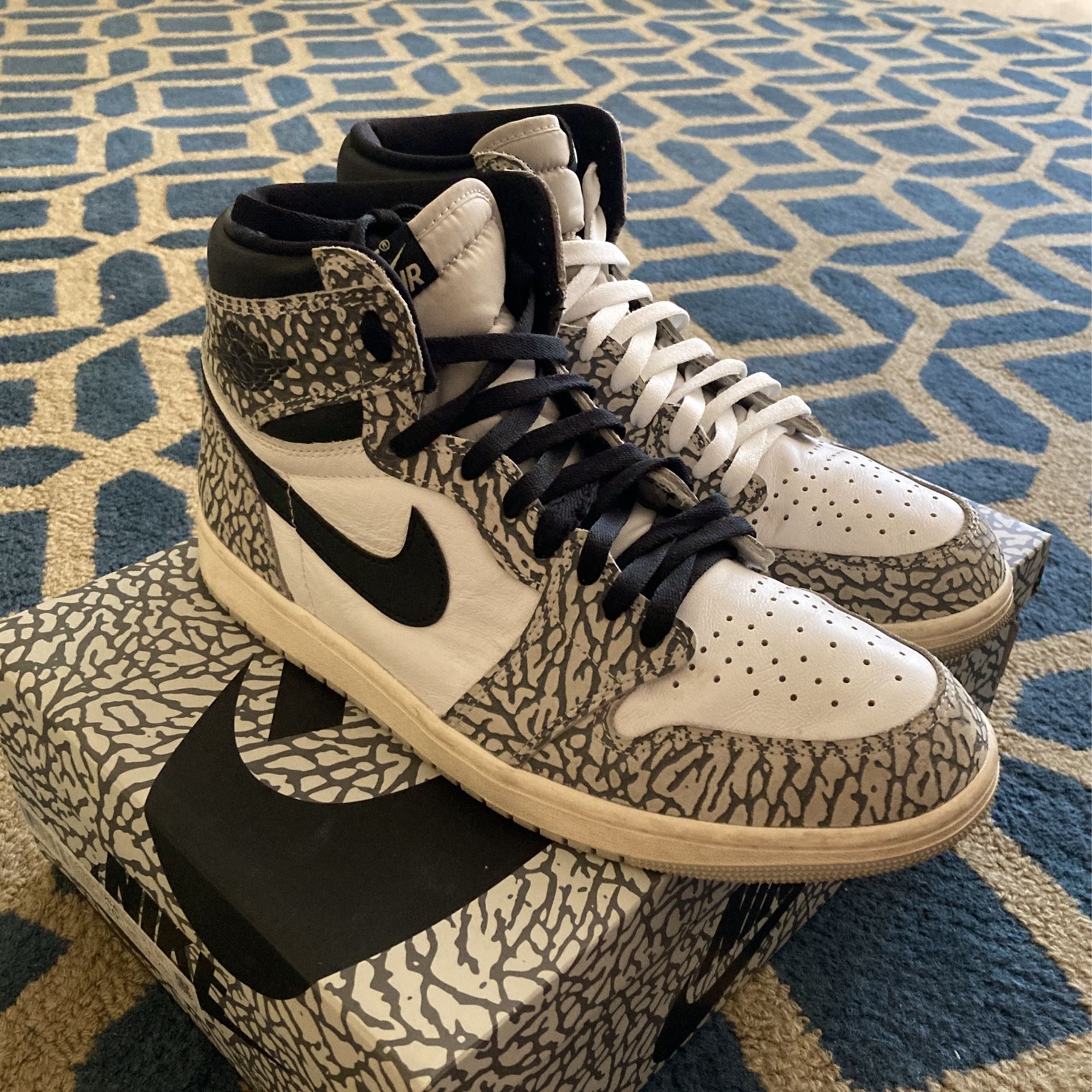 Air Jordan 1 OG High White Cement Size 10.5