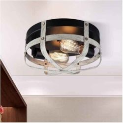 Farmhouse Flush Mount Ceiling Light Fixtures, Metal Lights, Ceiling Light Fixture Flush Mount rustic