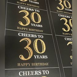 13 Stickers “Cheers to 30”