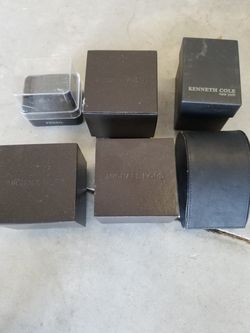 Micheal Kors, Fossil' Movado empty watch boxes