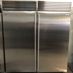 Sub Zero Built In Side By Side 72” Stainless Steel All Refrigerator Column Set 
