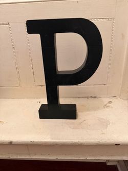 13’ Black Stand Up Decorative Letter P