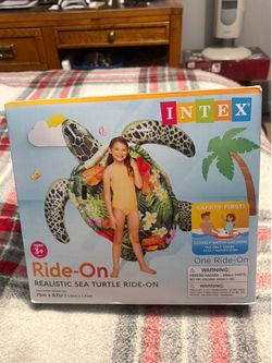 Large Realistic Sea Turtle Inflatable Ride On Pool Float