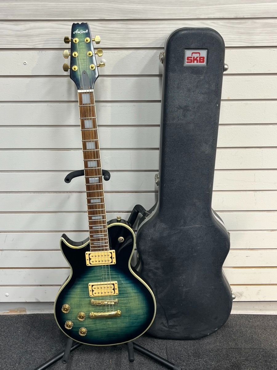 Aria Pro II Electric Guitar – Teal Burst W/ Hard Case (A1G010826)