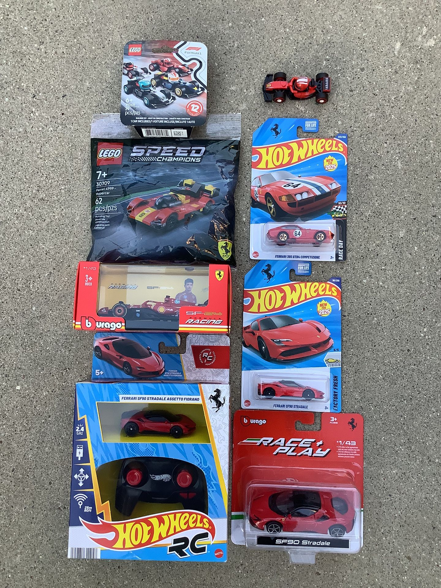 Lot Of 7 Ferrari Hot Wheels Burago Lego Die Cast Cars (VALENCIA)  $60