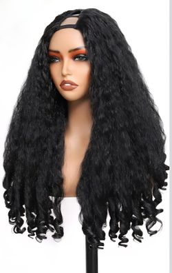 Afro Curly V Part Wig-Synthetic 