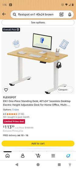 standing desk Flexispot en1