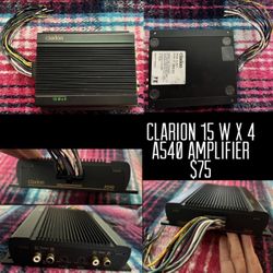 $75 CLARION 15W X 4 A540 AMPLIFIER
