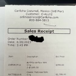 Cariloha Bamboo Classic Split King Mattress