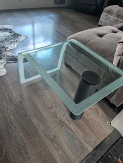 Glass Waterfall End Table