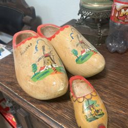 Wood Painted Clogs