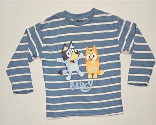Bluey Kids Long Sleeve Striped Shirt size 6/7 years