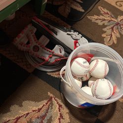 7 Baseballs And Glove 