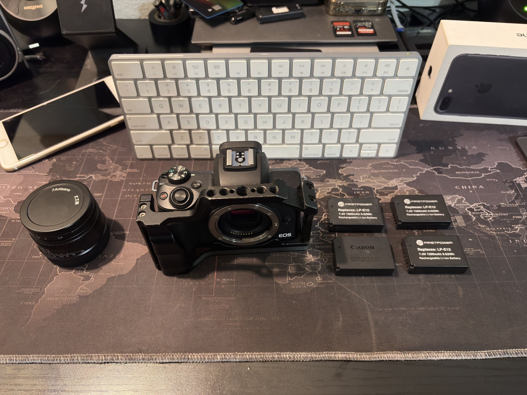 Canon Eos M50 Mark I With 35mm F1.4 Lens And 4 Batteries