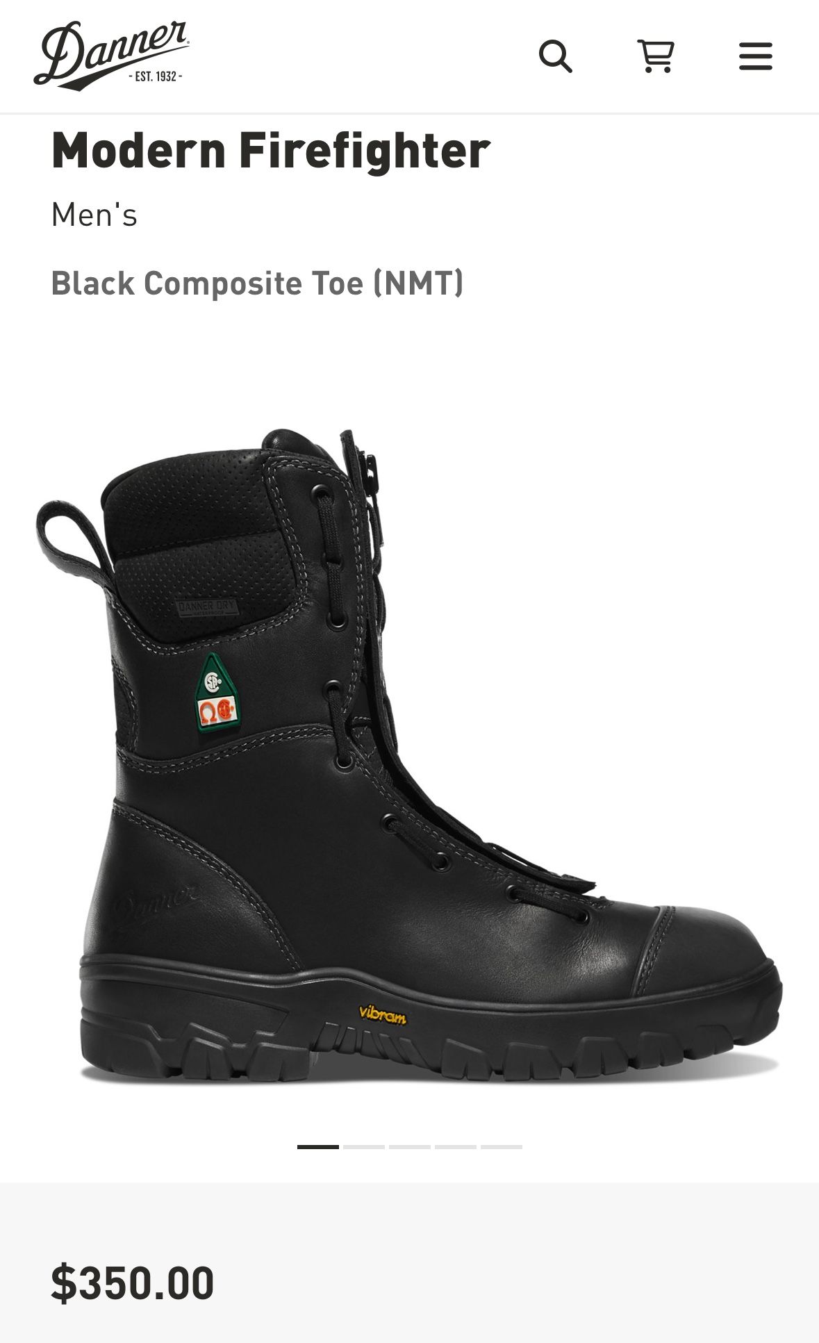 Danner Modern Firefightergg Boots 18051, size 9.5D
