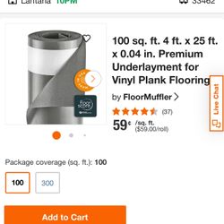 Armstrong Quiet Comfort Premium Underlayment 100 Sf “New Condition” $50 Firm On Price