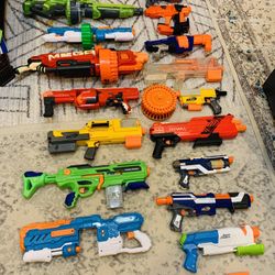 Lot Of Good Condition Nerf Toys 