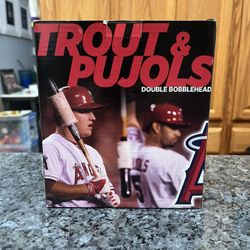 Angels Mike Trout And Albert Pujols Double Bobblehead.  Brand New 