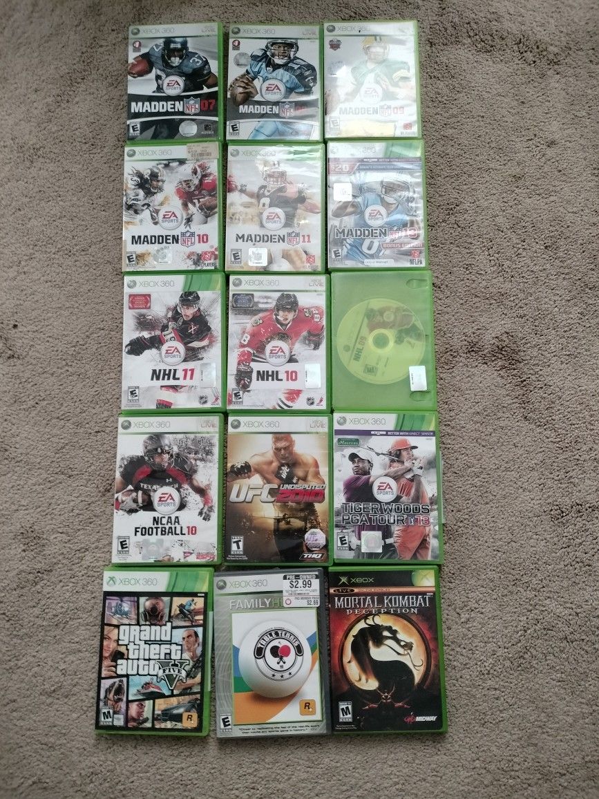 Xbox 360 Games All For 120