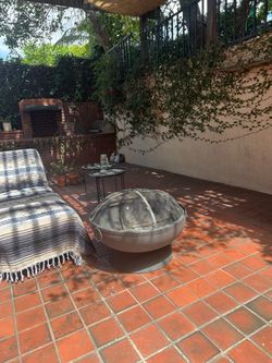 30 Inch Round Steel Wood-Burning Fire Bowl in Bronze by Ultimate Patio