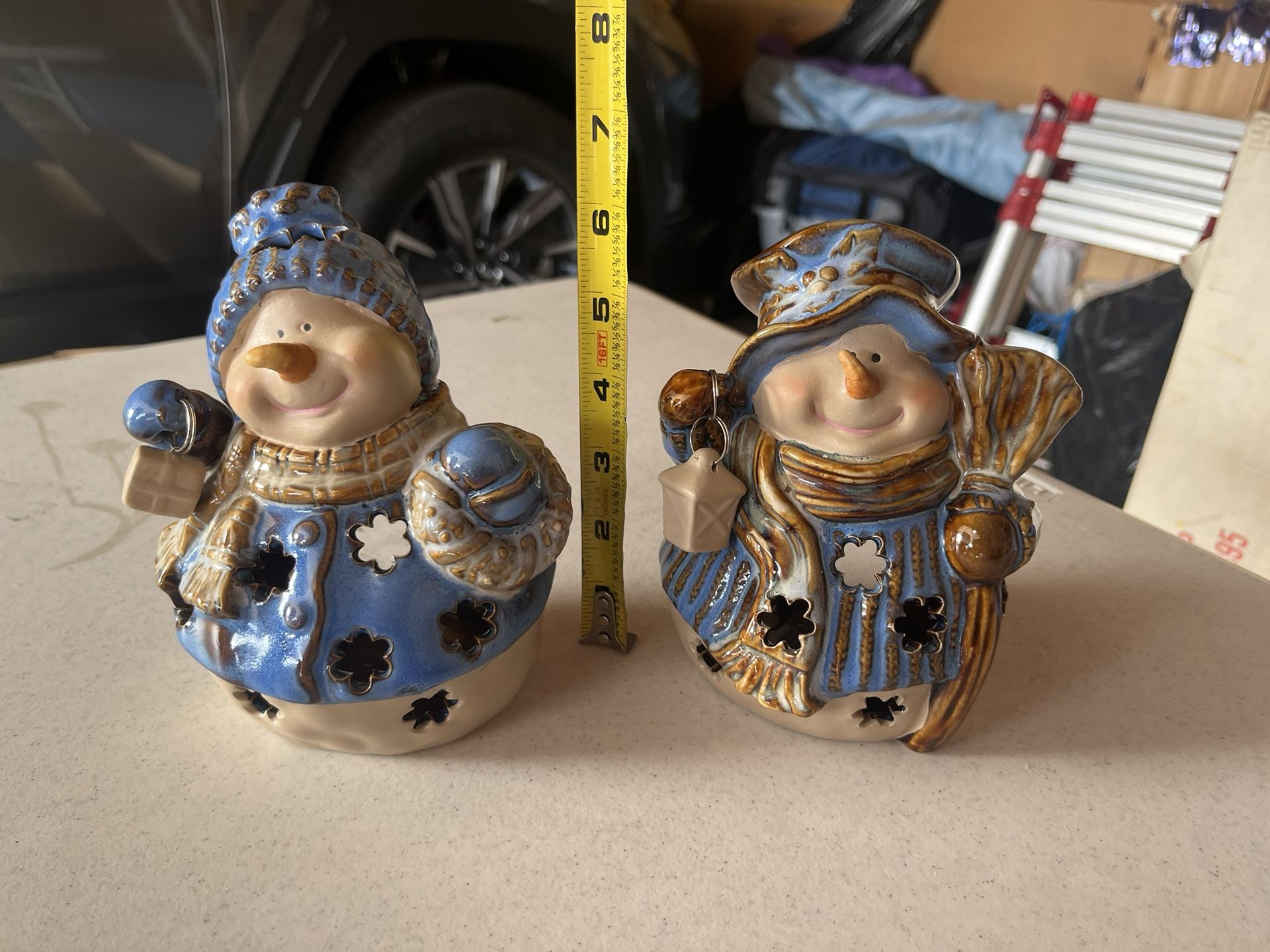 Snowmen Votive Candle Holders