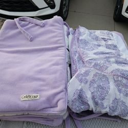 Infant Crib Wrap, Railing Protectors, Diaper Bag, Dust Ruffle