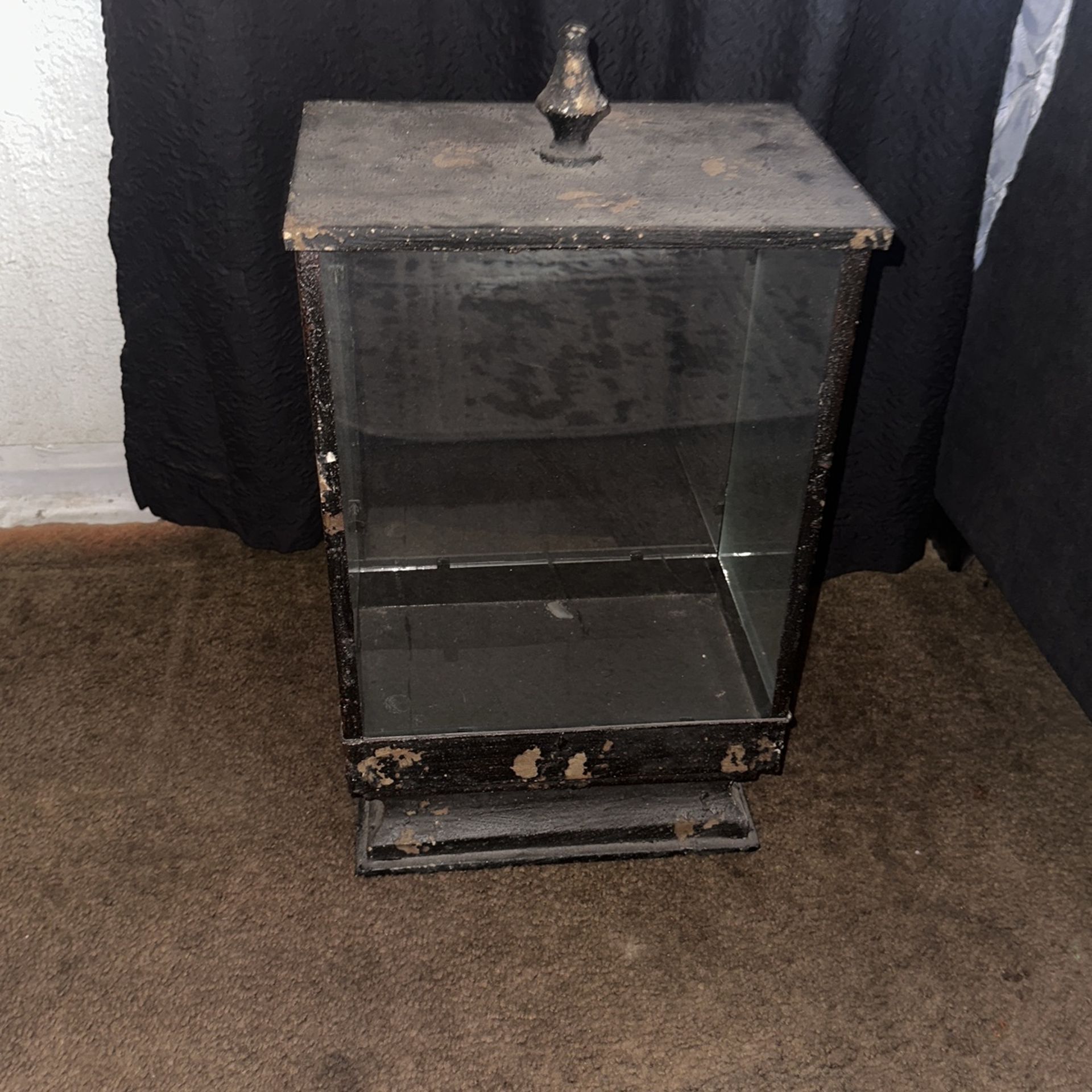 ANTIQUE GLASS DISPLAY