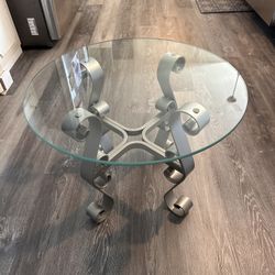 Glass Coffee Table & End Table 
