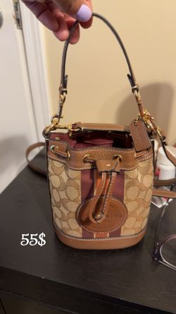 Small Brown Coach Signature Crossbody