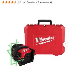 Milwaukee green cross line 4 point laser