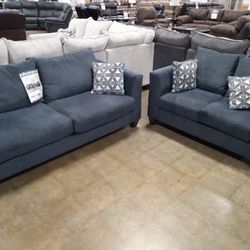 Good Morning From American Bryan TX Come See The Zoey Indigo Sofa And Loveseat Today !