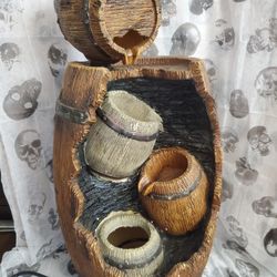 Resin Barrel Overboard Fountain Home Depot 2010 Water Pirates Nautical Decor Wow

