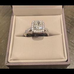 Verragio Ring, With A Cushion Cut Center Diamond