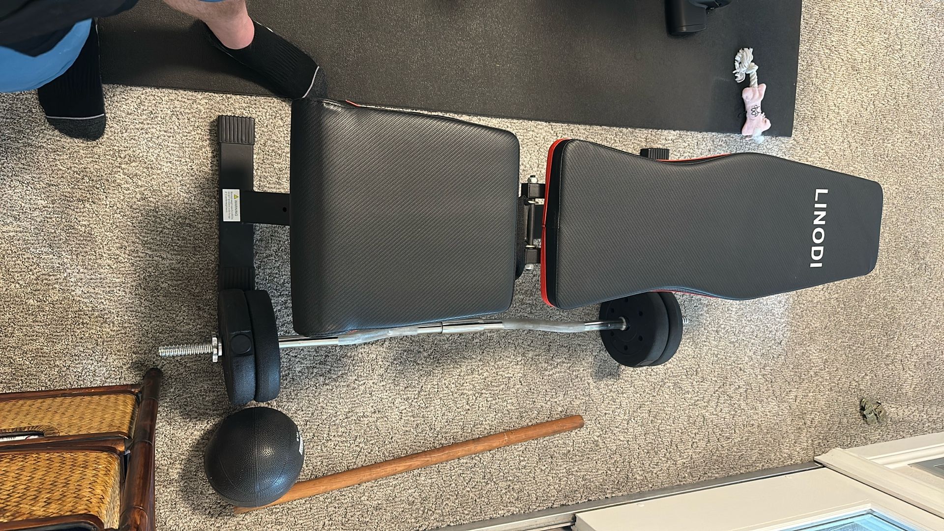 Selling Incline, Bench, Curl Bar And Dumball