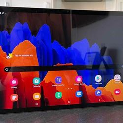 Samsung Galaxy Tab S7+ Tablet 5G LTE 256GB 12.4" W/ Keyboard, cases
