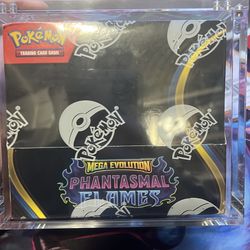 Phantasmal flames Pokémon booster box w/acrylic case