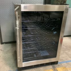 Magic Chef 23.4 in. W 50-Bottle Wine Cooler in Stainless Steel