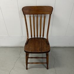Solid Wood Vintage Spindle Back Dining Chair – Sturdy & Classic