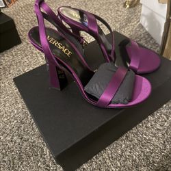 Versace Purple Satin Heel