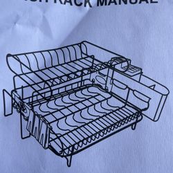 Dish Drainer,Folding Dish Drying Rack,Multipurpose Easy Storage Dish Dryer Rack for Kitchen Countertop (black)