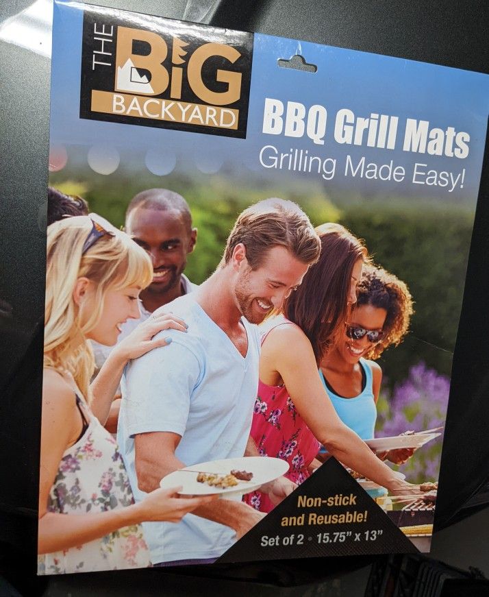 BBQ Grill Mats 2 Pack Non-Stick Dishwasher Safe