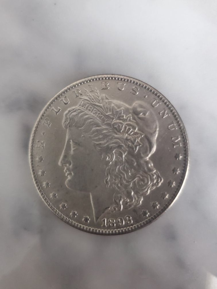 1893 (CC) Silver Morgan Dollar